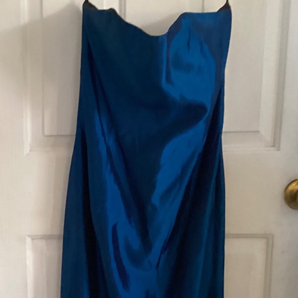 Jessica McClintock bridal collection blue taffeta barbie style gown sz 14
